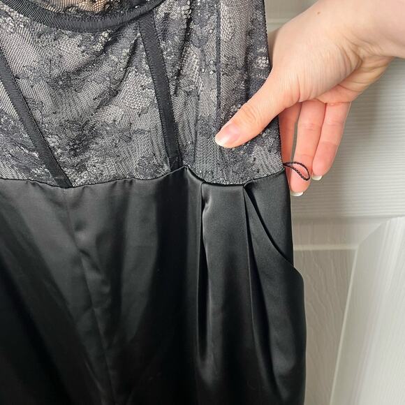 Katie May Black Tink Lace Bustier Sleeveless Wide Leg Jumpsuit XL - Picture 7 of 13